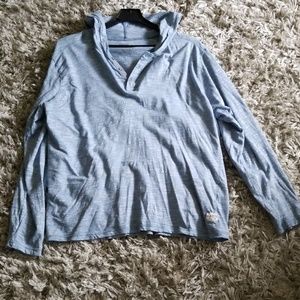Mens thin light blue hoodie